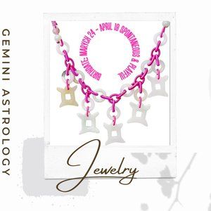 Gemini Astrology Handmade Jade Necklace Pendant